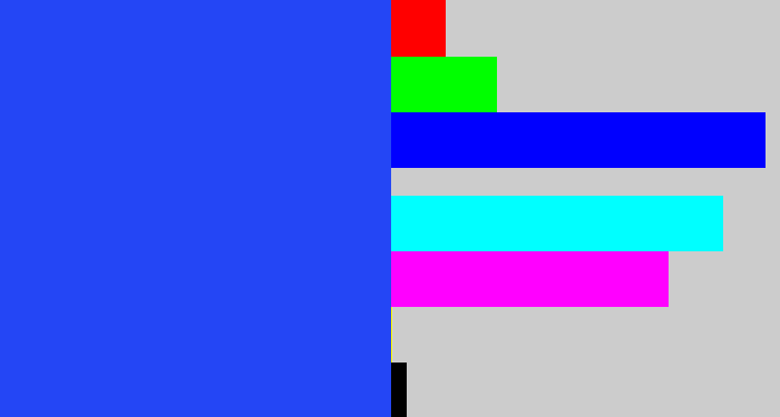 Hex color #2446f5 - azul