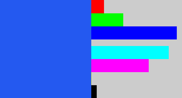 Hex color #2459f0 - azul