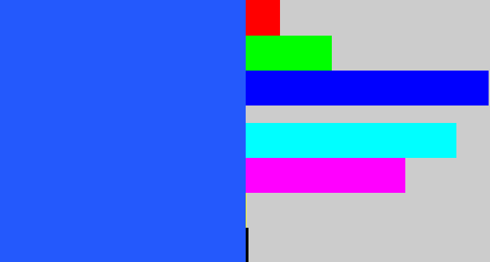 Hex color #2459fc - azul
