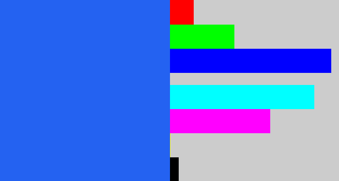 Hex color #2462f1 - azul