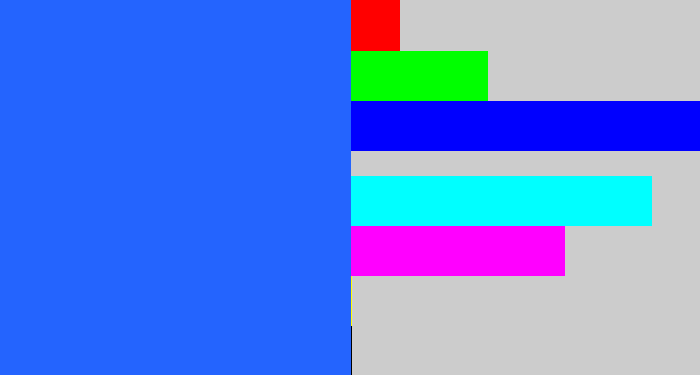Hex color #2464fe - azul