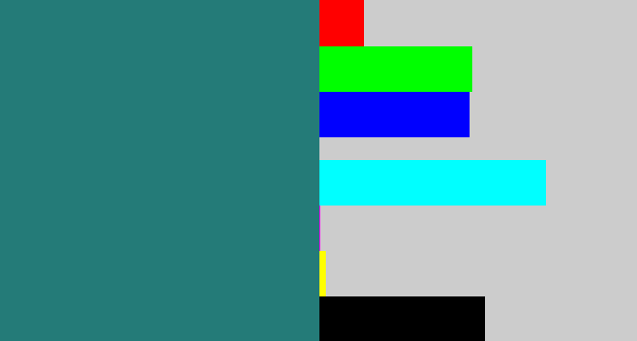 Hex color #247b78 - blue green