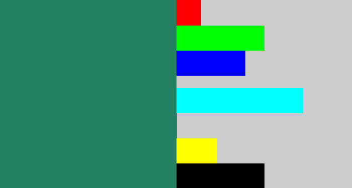 Hex color #248063 - viridian