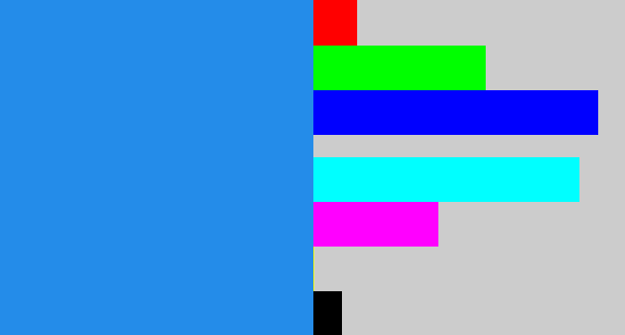 Hex color #248ce9 - clear blue