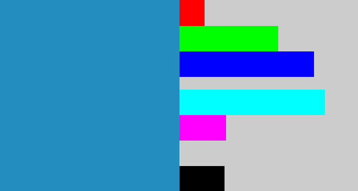 Hex color #248dbf - bluish