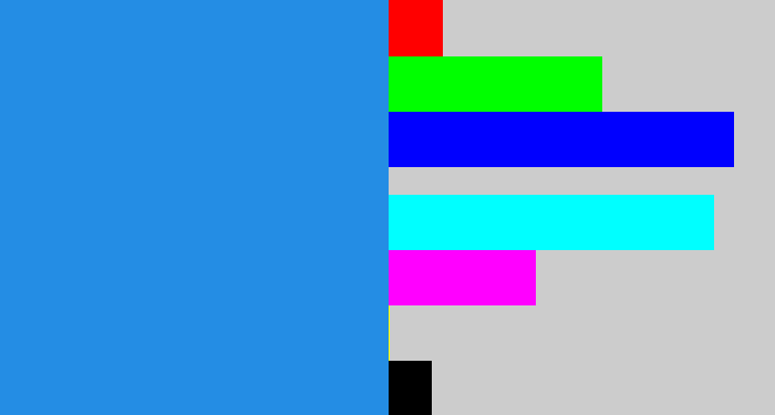 Hex color #248de4 - clear blue