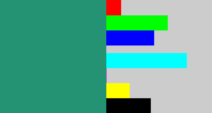 Hex color #249373 - viridian