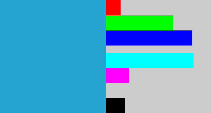 Hex color #24a4d1 - turquoise blue