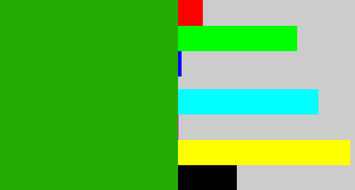 Hex color #24ac05 - green