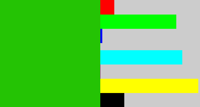 Hex color #24c304 - green