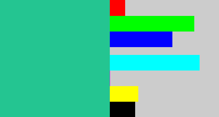 Hex color #24c591 - greenblue