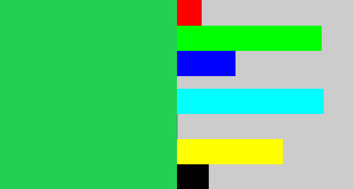 Hex color #24d053 - algae green