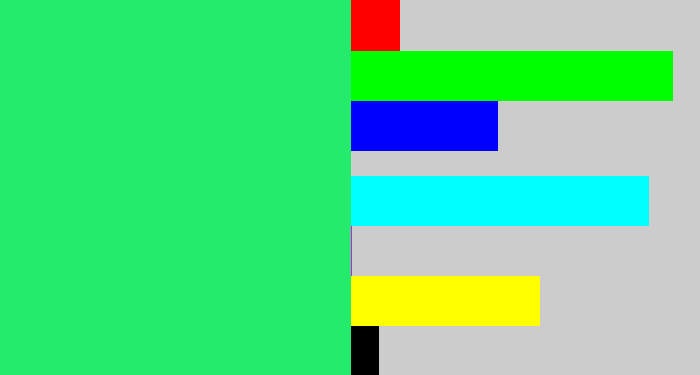 Hex color #24eb6c - spearmint