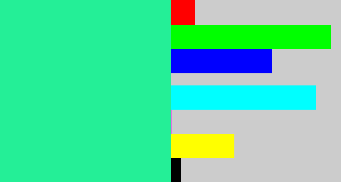 Hex color #24ef97 - wintergreen