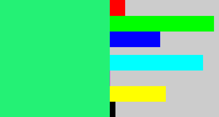 Hex color #24f175 - spearmint