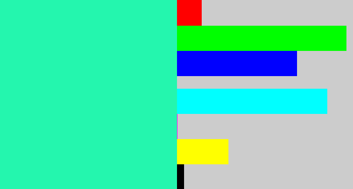 Hex color #24f6ae - greenish cyan