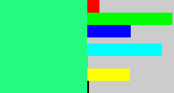 Hex color #24fa7f - wintergreen