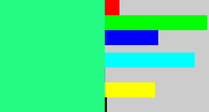 Hex color #24fb82 - wintergreen