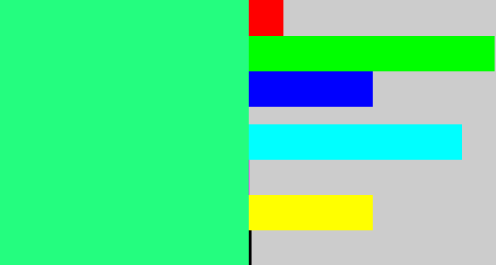 Hex color #24fd7f - wintergreen