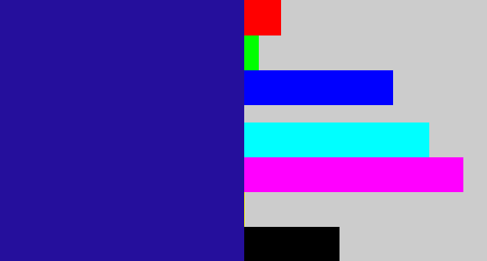 Hex color #250f9c - ultramarine