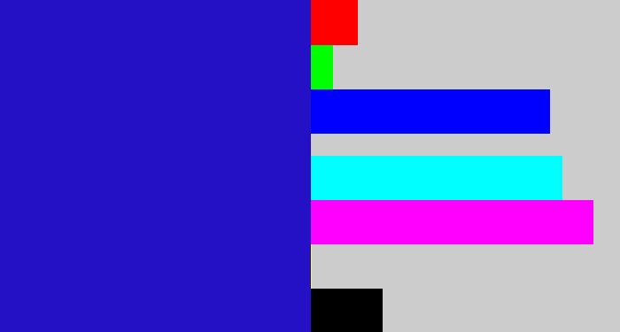 Hex color #2511c5 - ultramarine