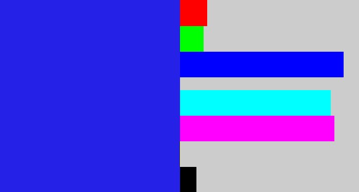 Hex color #2521e7 - vivid blue
