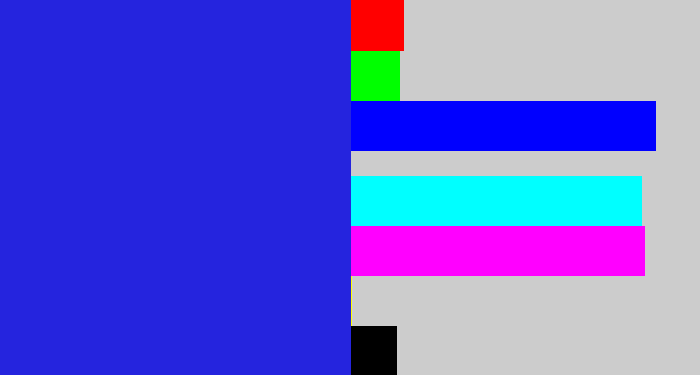 Hex color #2524de - ultramarine blue
