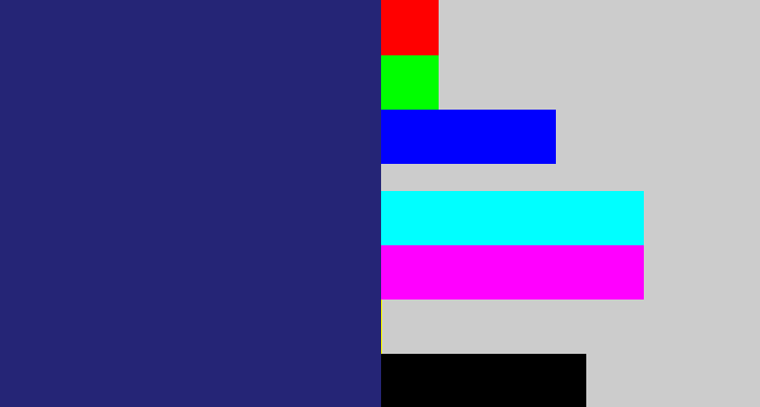 Hex color #252576 - dark slate blue