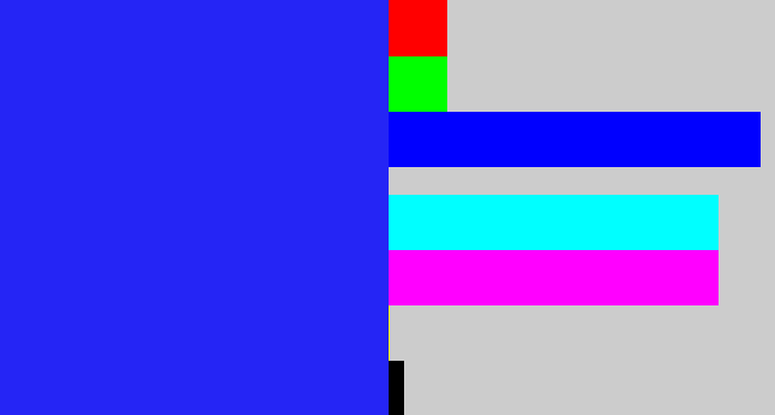 Hex color #2525f5 - vivid blue