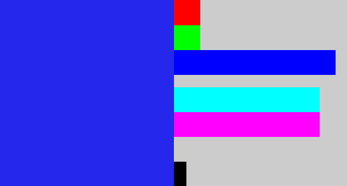 Hex color #2527ed - vivid blue