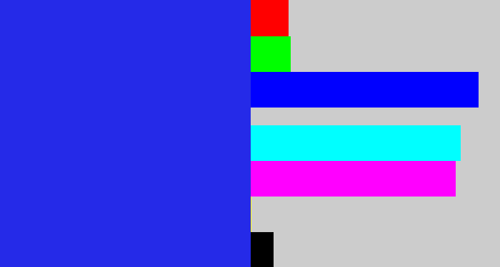 Hex color #252ae8 - vivid blue
