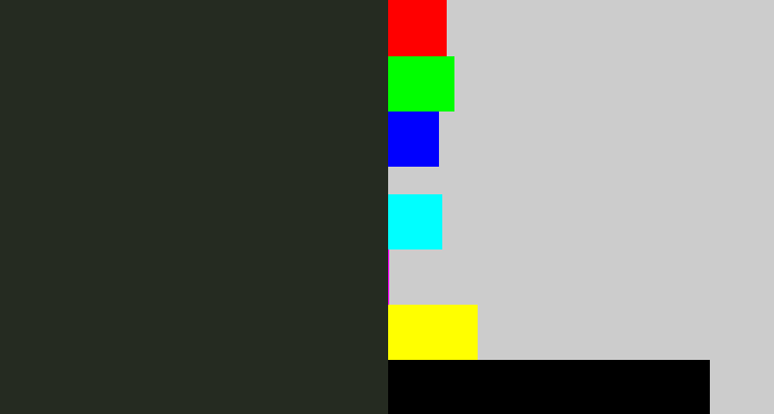Hex color #252b21 - dark