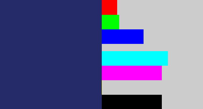 Hex color #252b69 - dark slate blue
