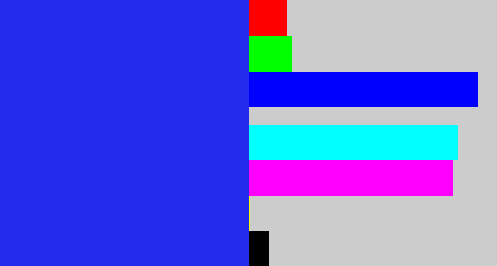 Hex color #252bea - vivid blue