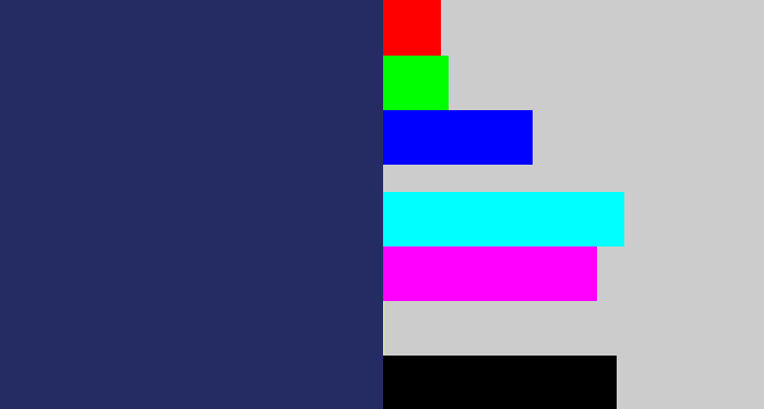 Hex color #252c64 - dark slate blue