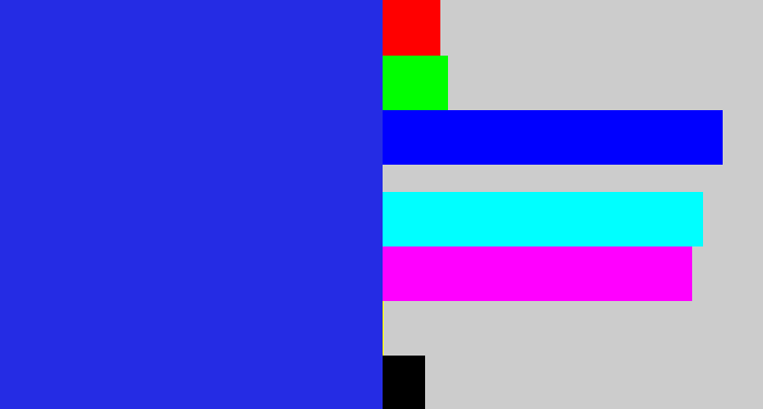 Hex color #252ce4 - vivid blue