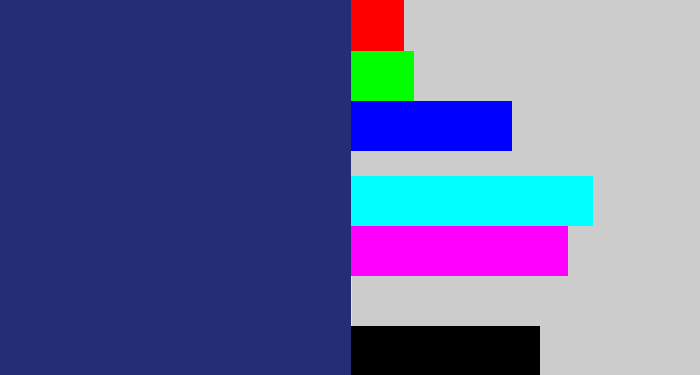 Hex color #252d76 - dark slate blue