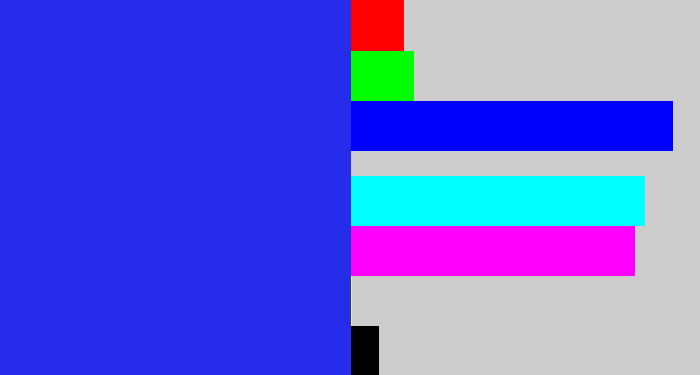 Hex color #252dea - vivid blue