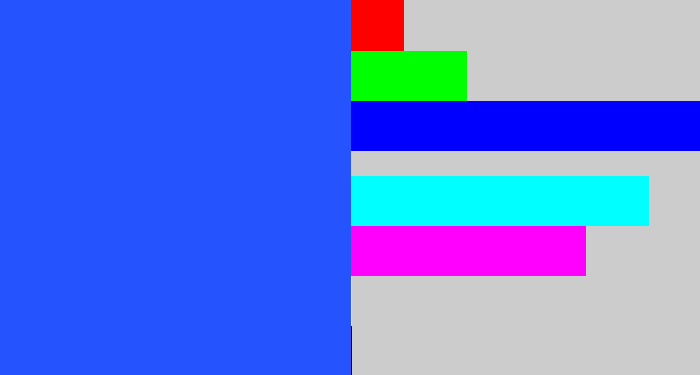 Hex color #2553fe - azul