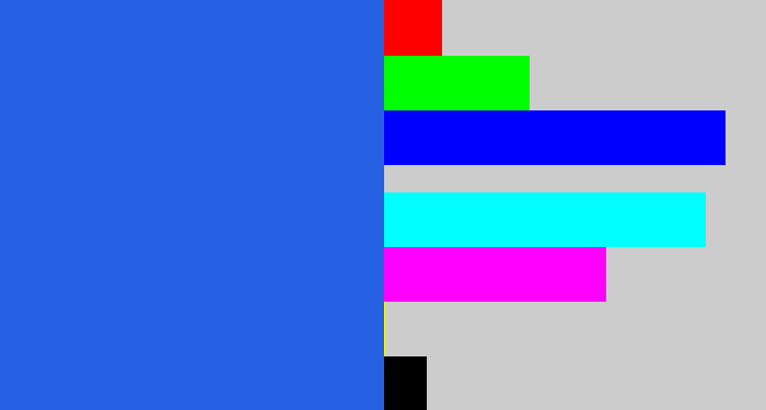 Hex color #2560e2 - azul