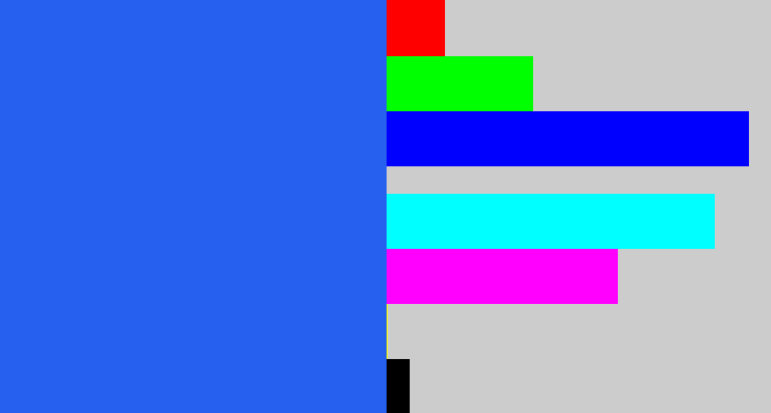 Hex color #2560ef - azul