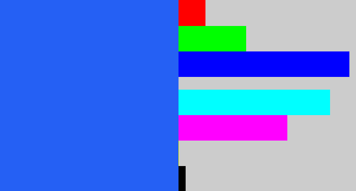 Hex color #2560f4 - azul