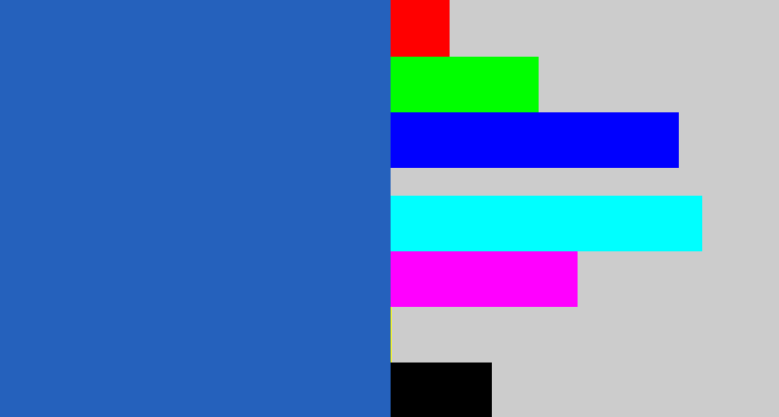 Hex color #2561bc - mid blue