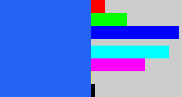 Hex color #2563f4 - azul