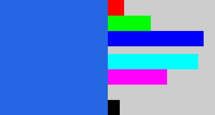 Hex color #2566e3 - azul