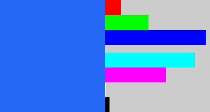Hex color #2568f6 - azul