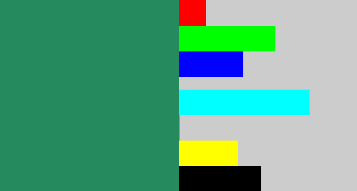 Hex color #258a5d - viridian