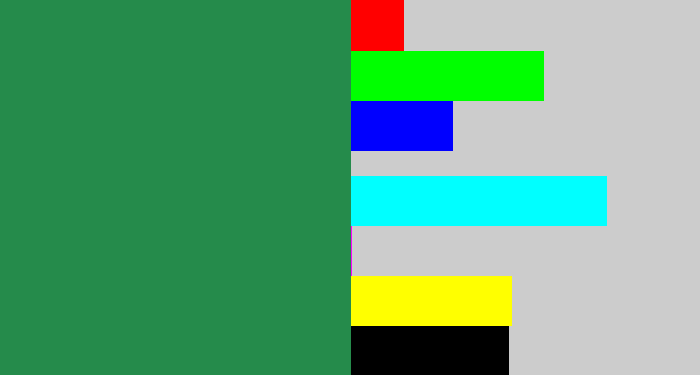Hex color #258b4b - darkish green