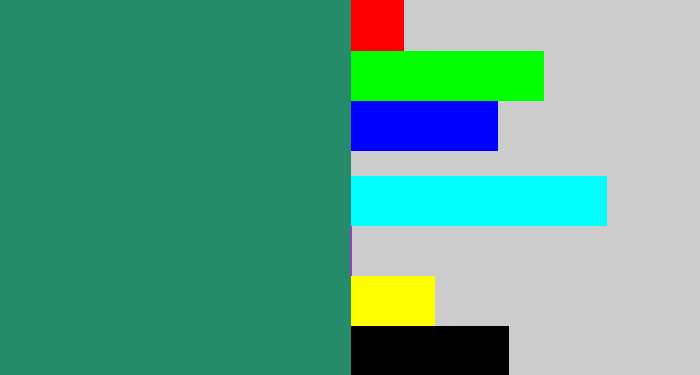 Hex color #258b6a - viridian