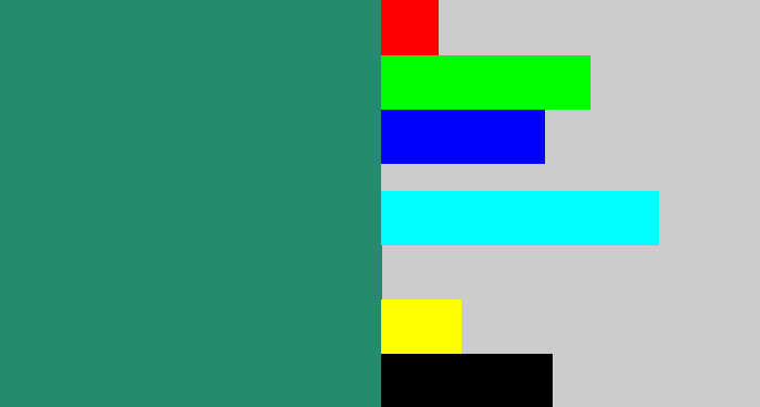 Hex color #258b6e - viridian